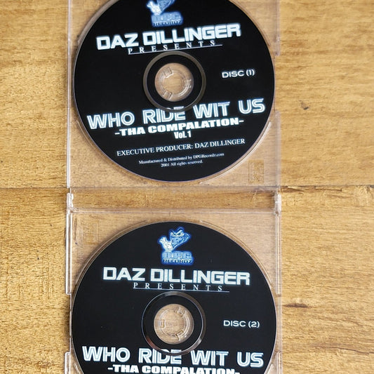 Vtg 2001 Daz Dillinger WHO RIDE WIT US COMPILATION Double CD RAP HIP HOP
