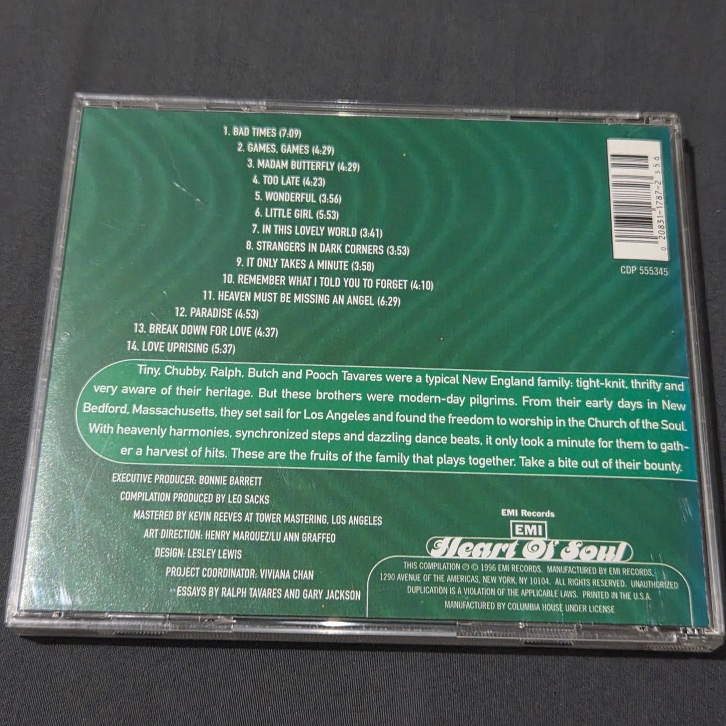 Vtg 1996 Tavares IT ONLY TAKES A MINUTE: A LIFETIME WITH TAVARES CD