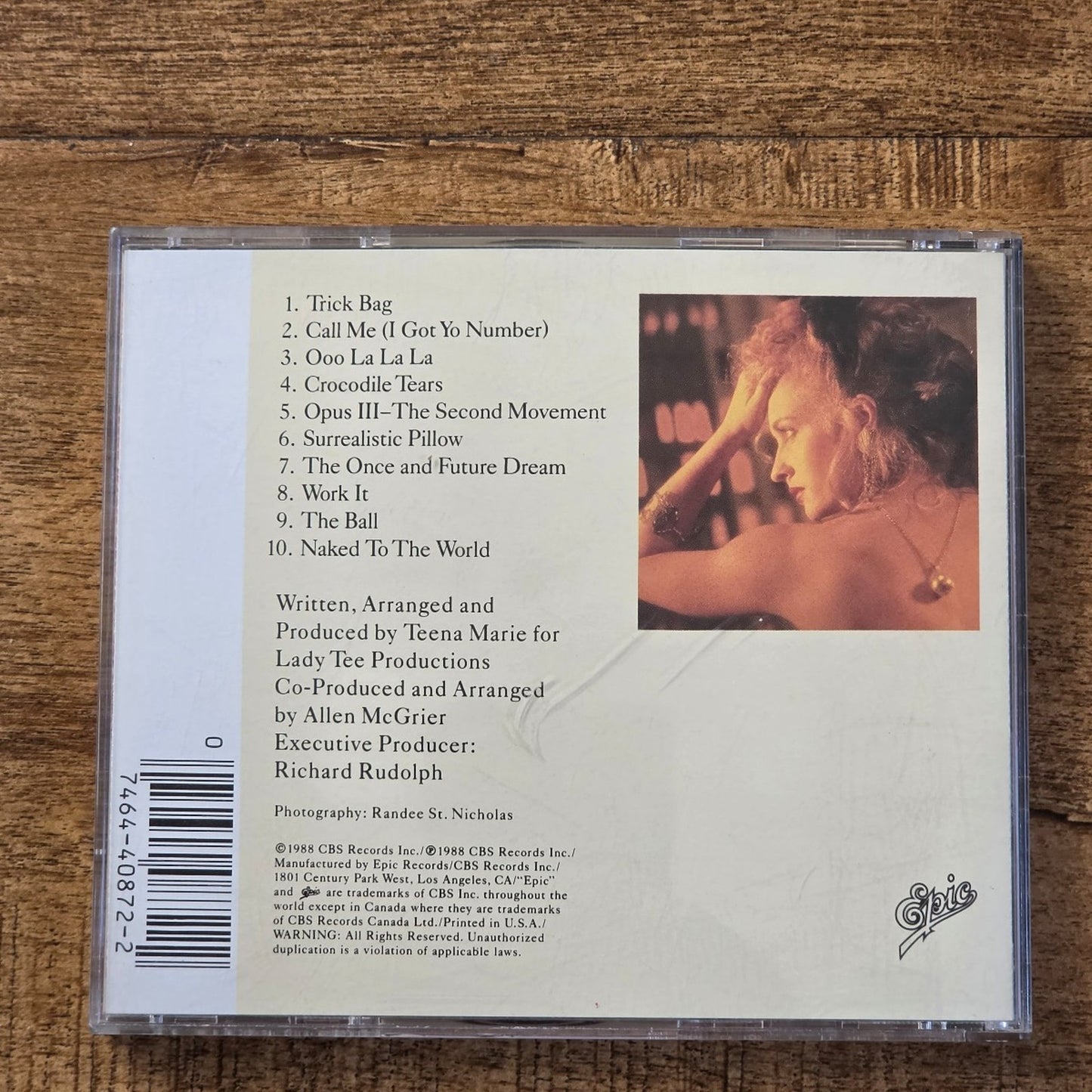 Vtg 1988 Teena Marie NAKED TO THE WORLD CD
