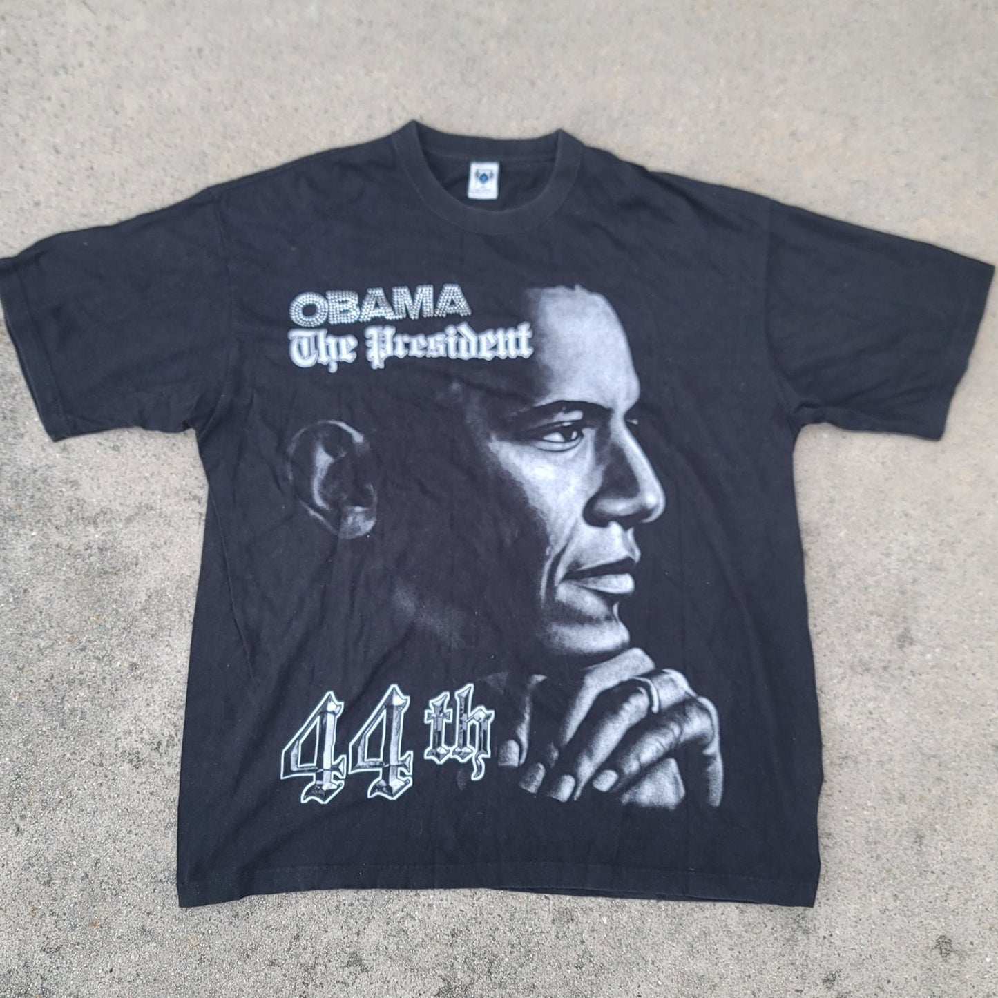 Vtg Y2K Barack Obama The 44th President T-shirt