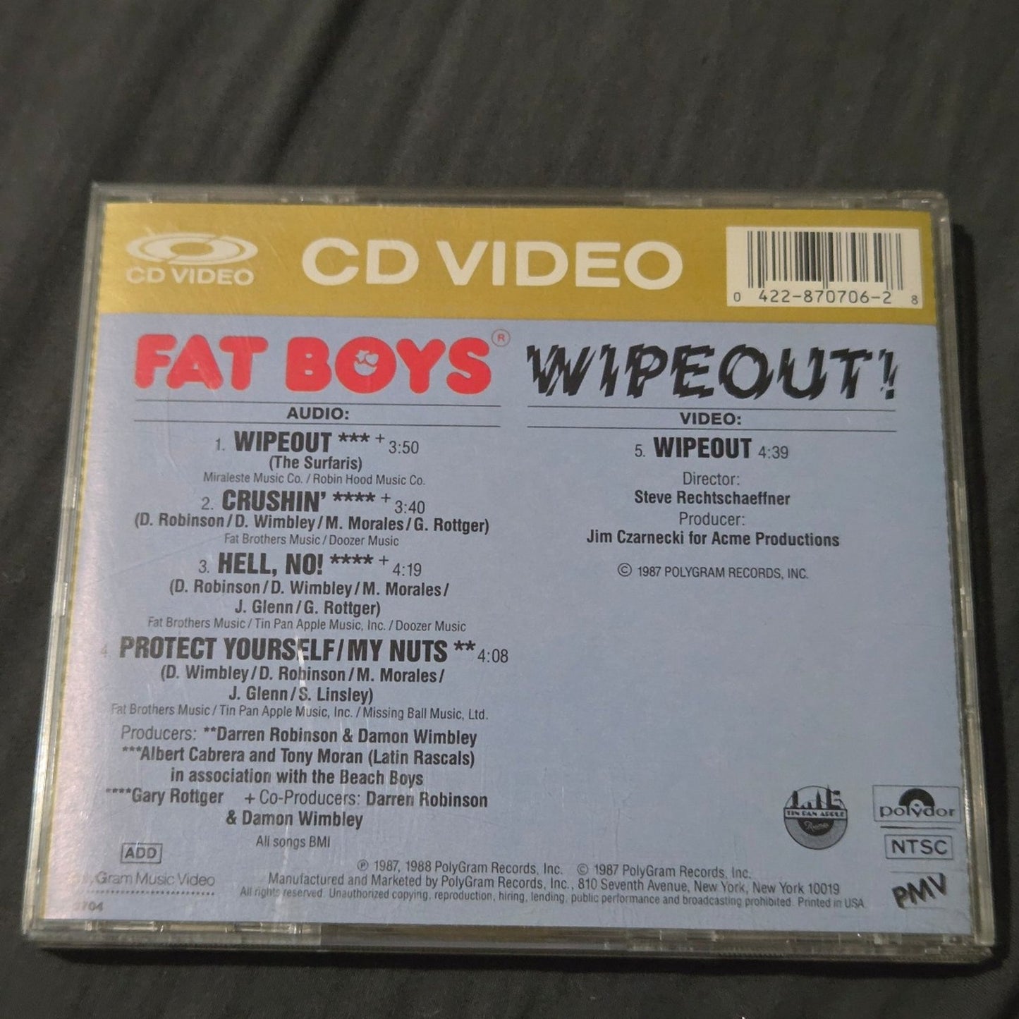 Vtg 1987 Fat Boys WIPEOUT! CD/DVD COMBO
