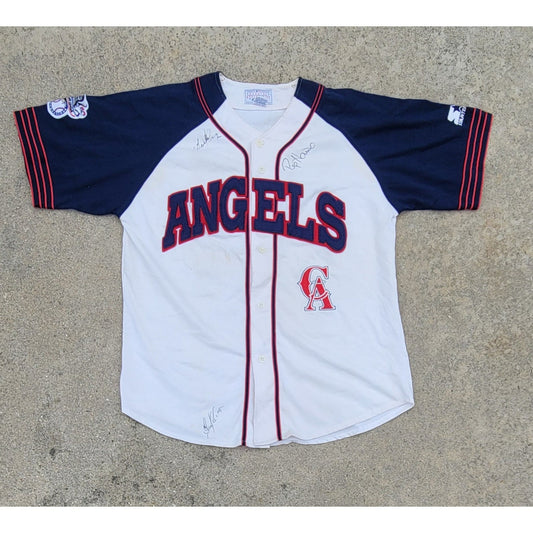 Vtg 1980s Starter California Angels Autographed Jersey