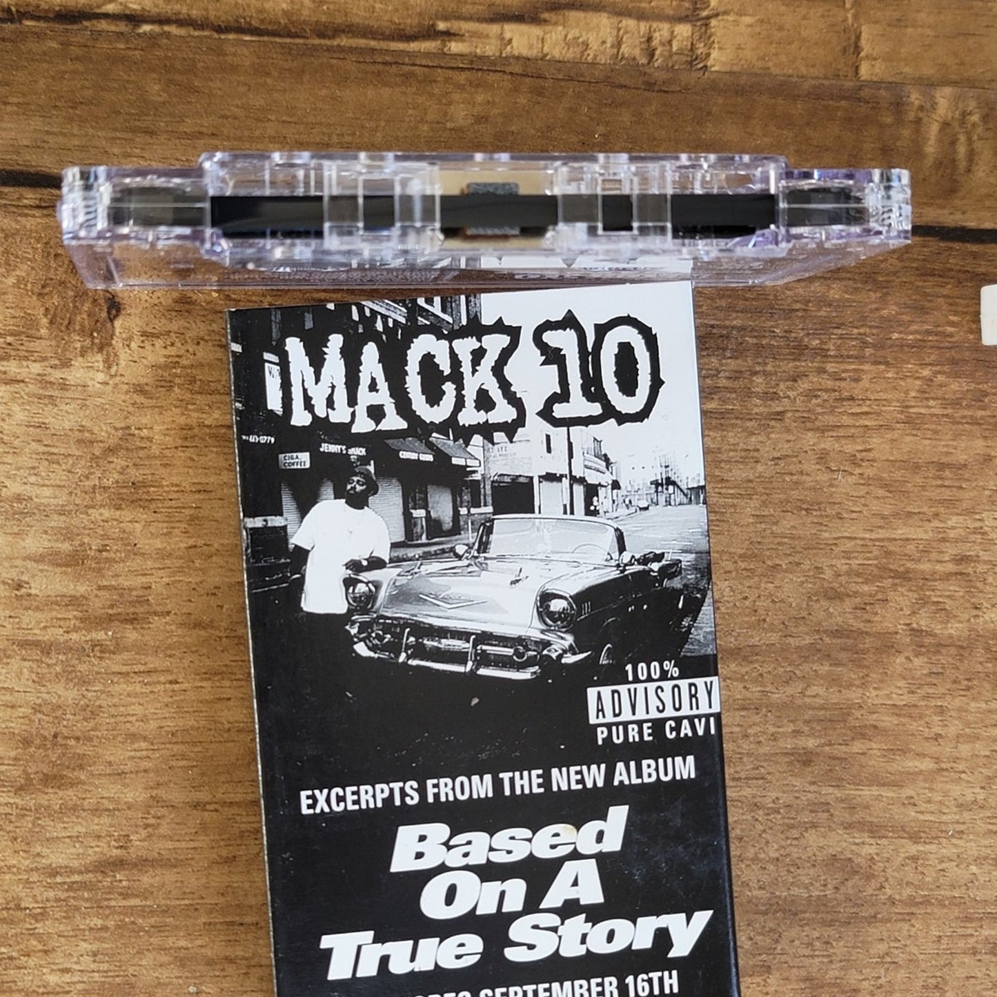 Vtg 1997 Mack 10 BASED ON A TRUE STORY Excerpts Promo Cassette Tape RAP HIP HOP