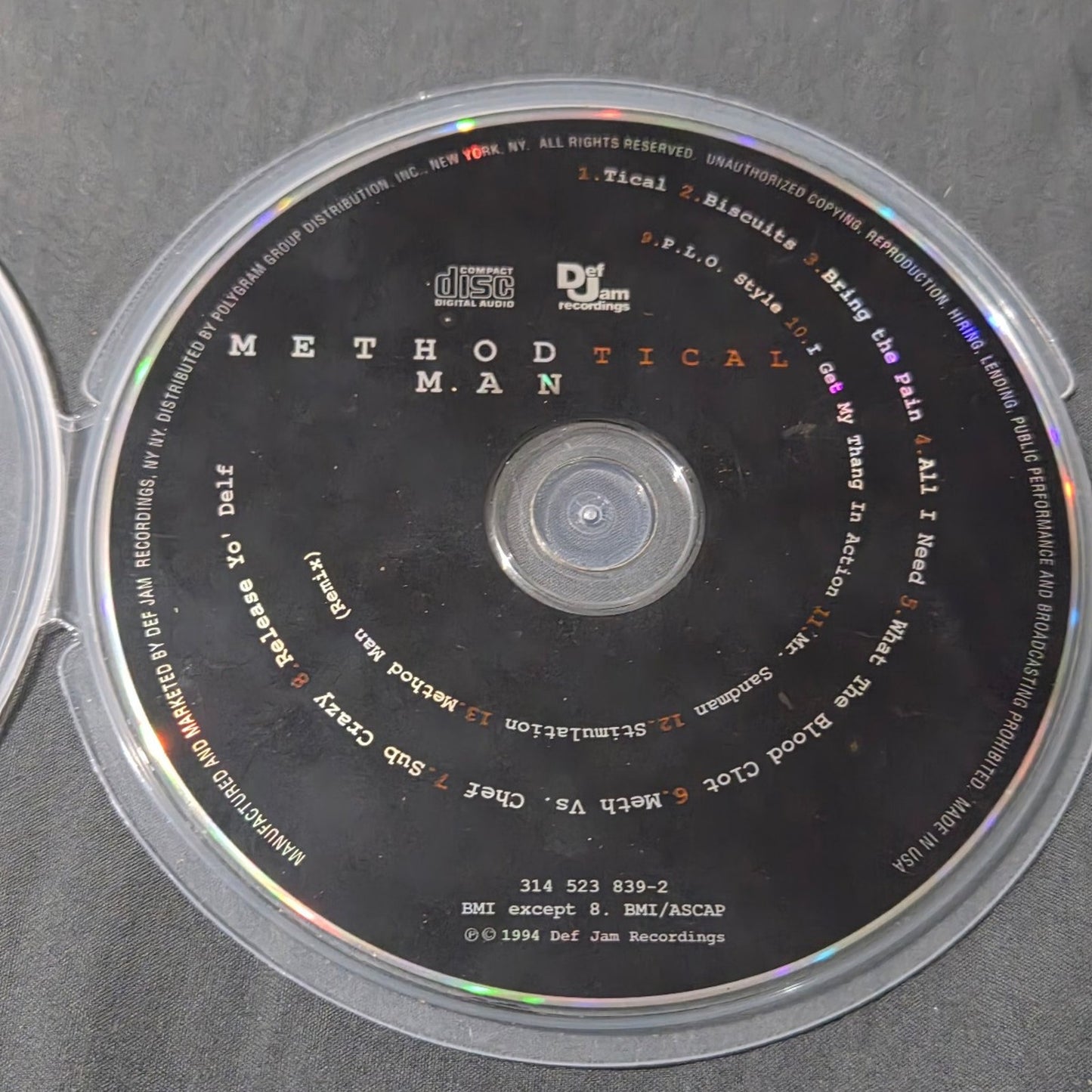 Vtg 1994 Method Man Tical CD