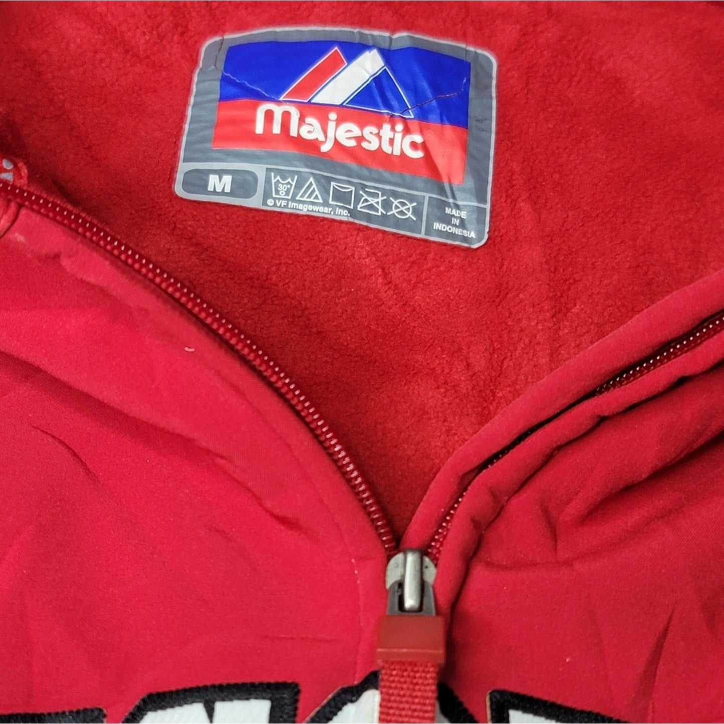 Vtg Majestic Wisconsin Badgers Thema Dugout Full-Zip Jacket NCAA
