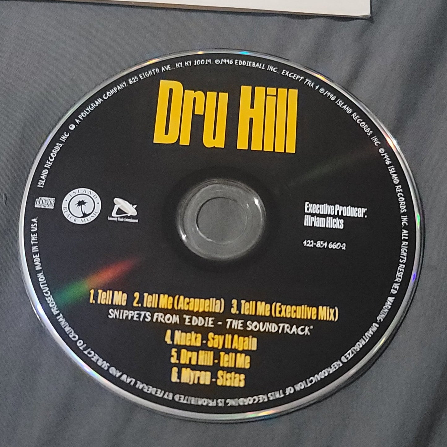 Vtg 1996 Dru Hill TELL ME CD Single