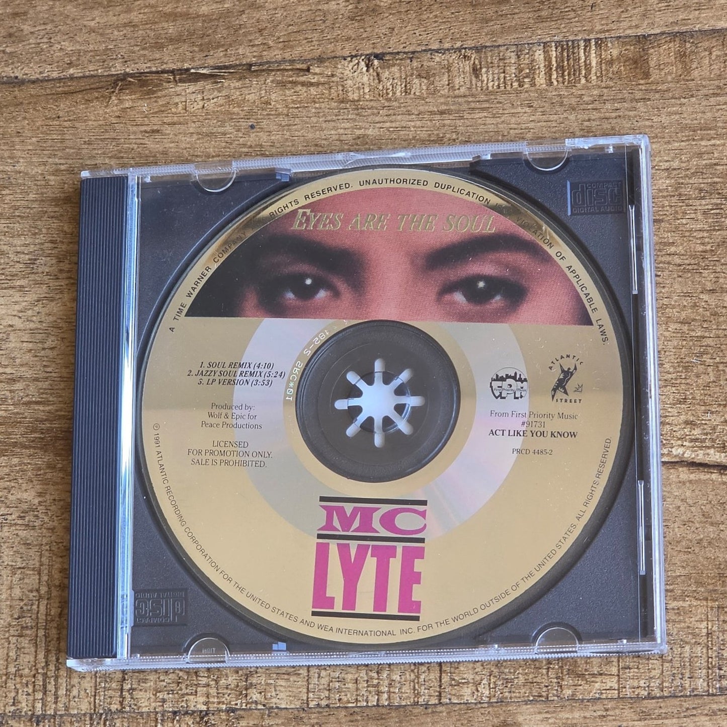 Vtg 1991 MC LYTE EYES ARE THE SOUL MAXI SINGLE PROMO CD RAP HIP HOP