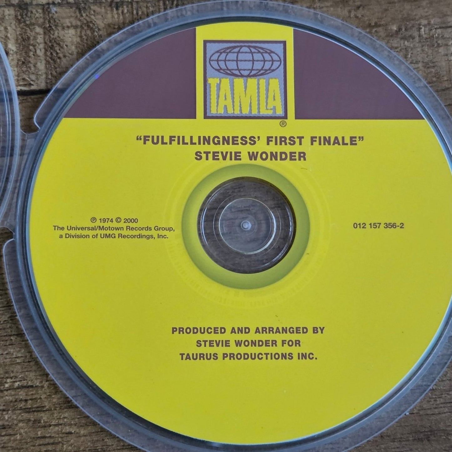 Vtg 2000 Stevie Wonder Fulfillingness First Finale CD