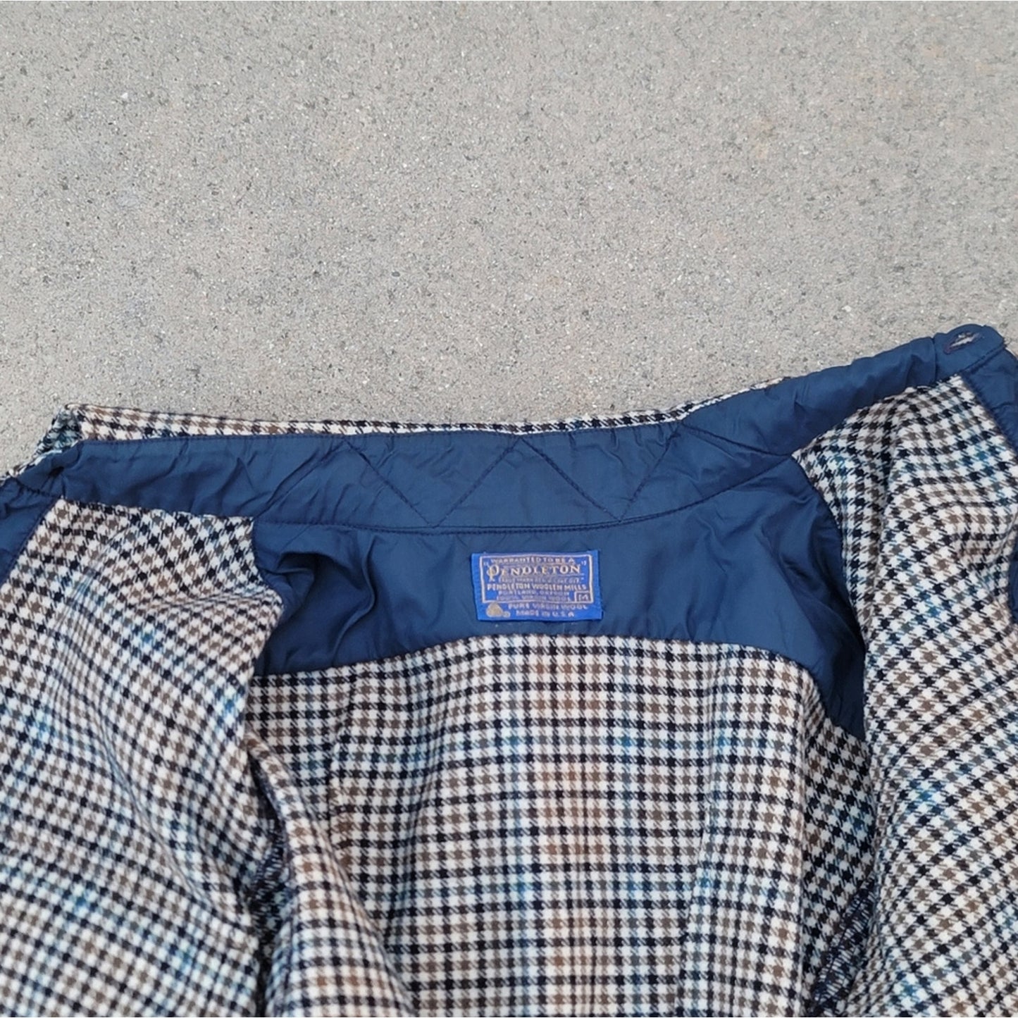Vtg 1970s Pendleton Pure Virgin Wool Button-down Flannel Shirt