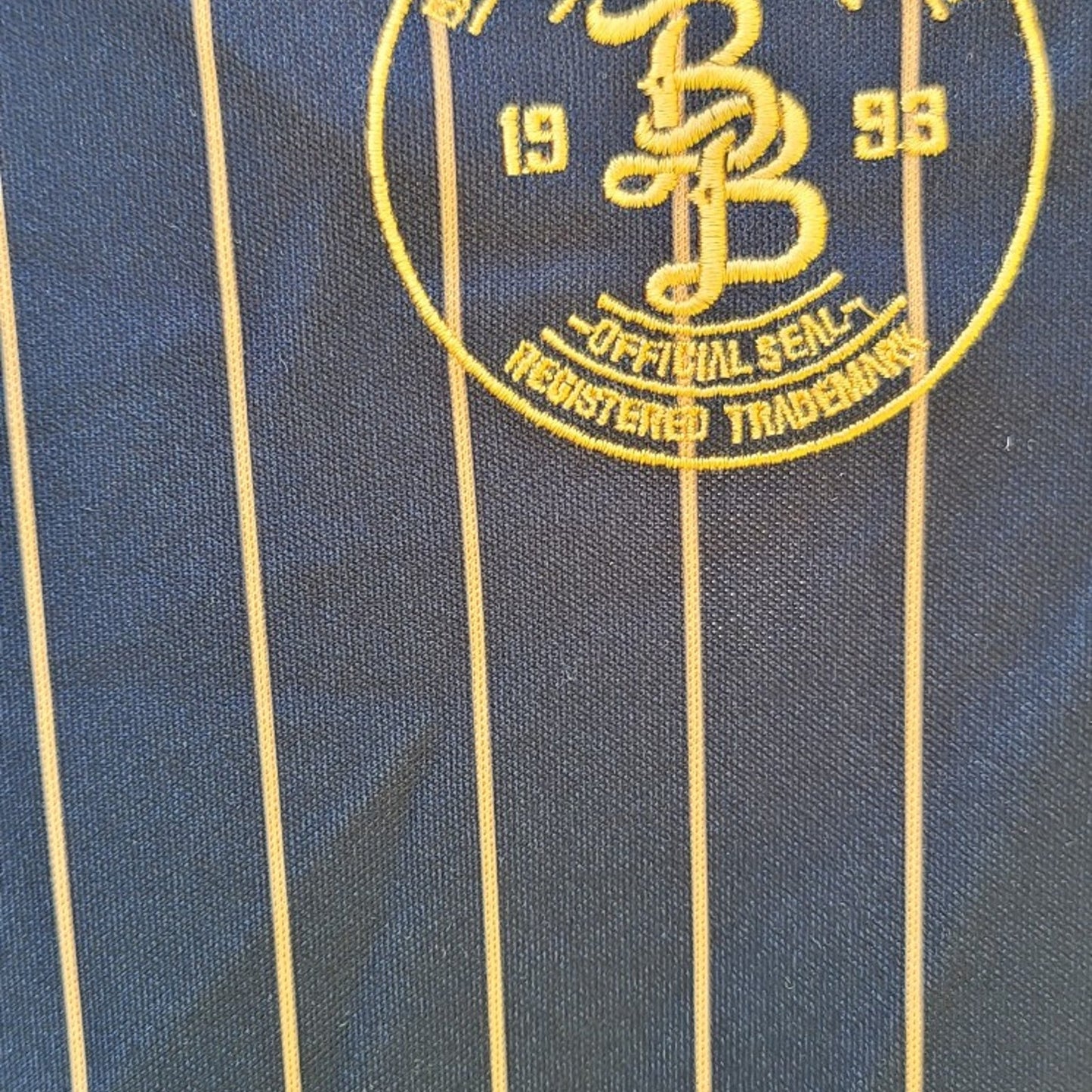 Vtg BAD BOY Pinstriped Track Jacket