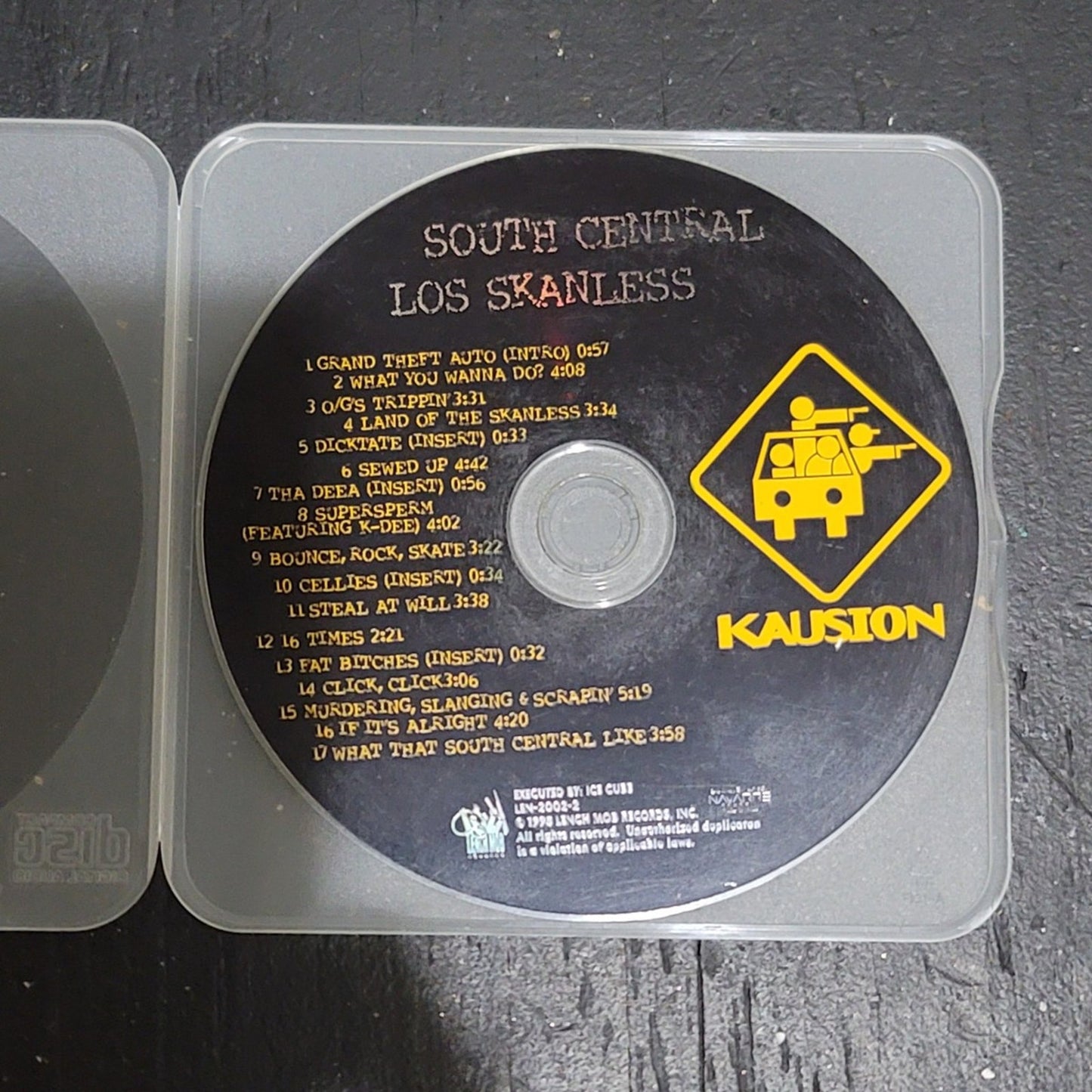 Vtg 1995 Kausion South Central Los Skanless CD Gangsta Rap Ice Cube