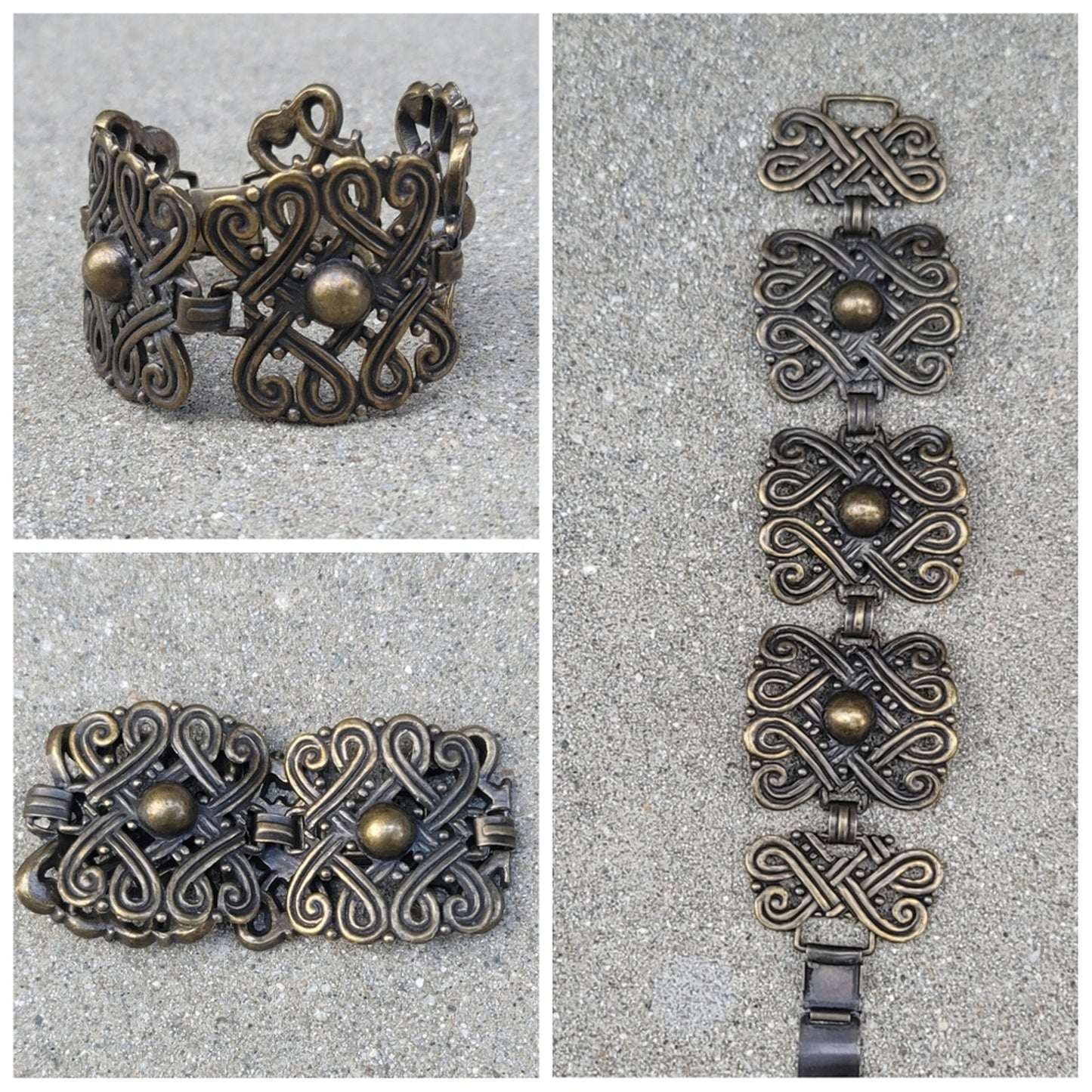 Vtg 1970s Navajo Native Ornate Bracelet