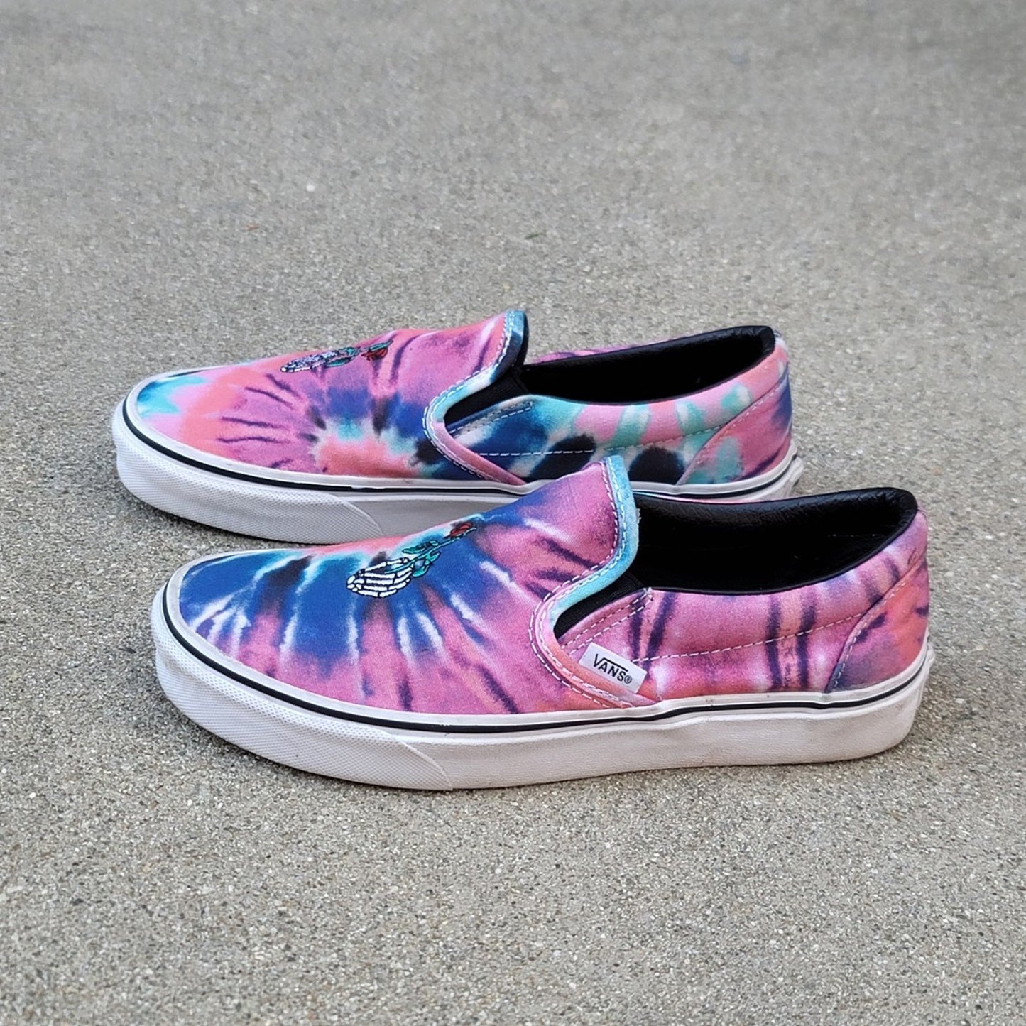 VANS Jerry Garcia Grateful Dead Tie Dye Slip On Unisex Shoes