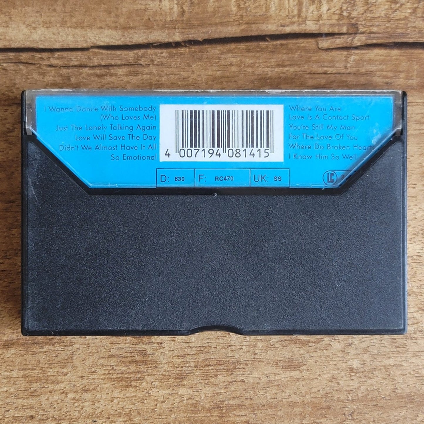 Vtg 1987 Whitney Houston WHITNEY Cassette Tape