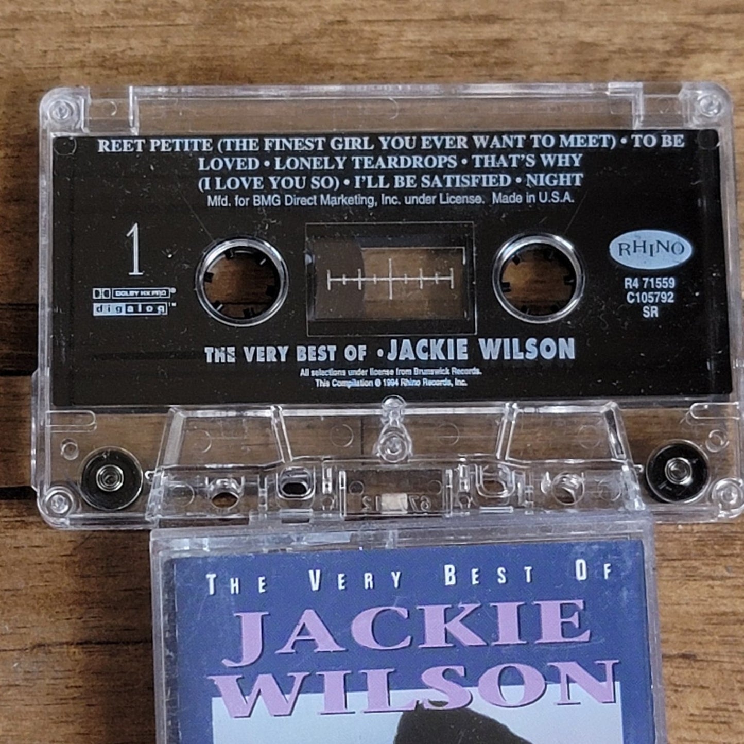 Vtg 1994 Jackie Wilson THE VERY BEST OF JACKIE WILSON Cassette Tape