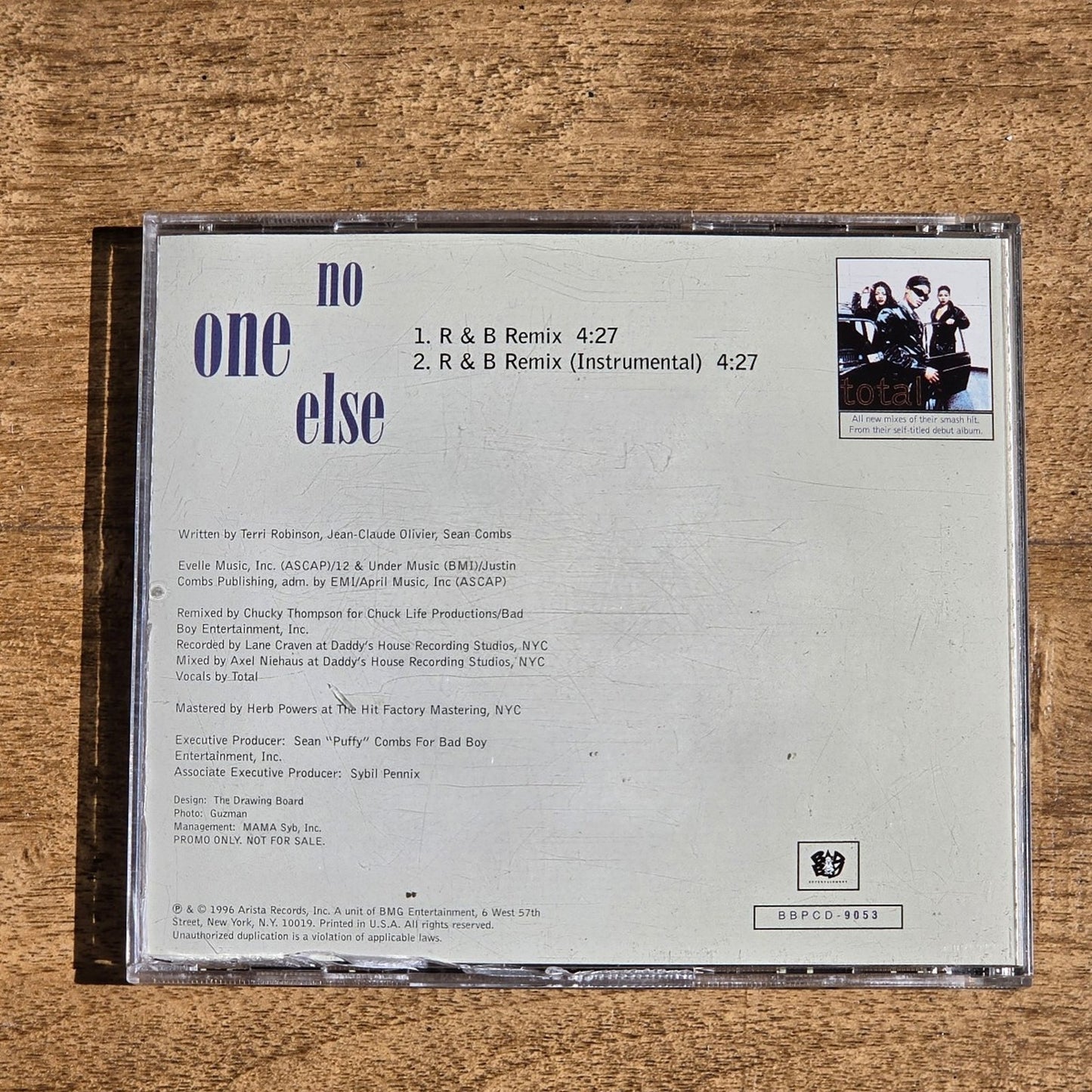 Vtg 1996 Total NO ONE ELSE REMIX PROMO CD
