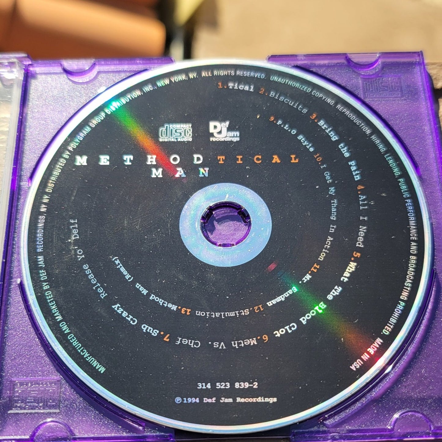 Vtg Method Man Tical CD