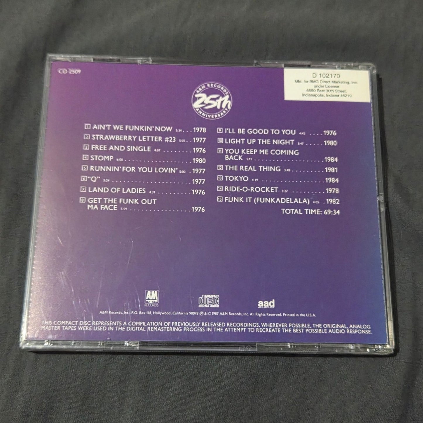 Vtg 1987 The Brothers Johnson CLASSICS VOLUME 11 CD