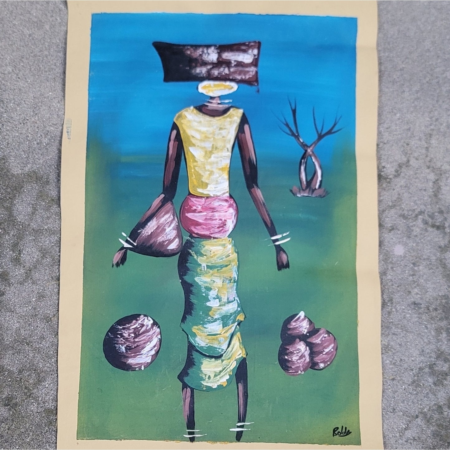 Custom Canvas Oil Painting Ghana West Africa