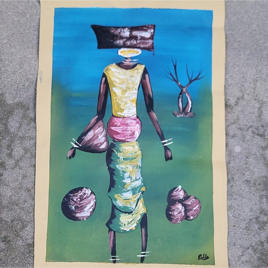 Custom Canvas Oil Painting Ghana West Africa