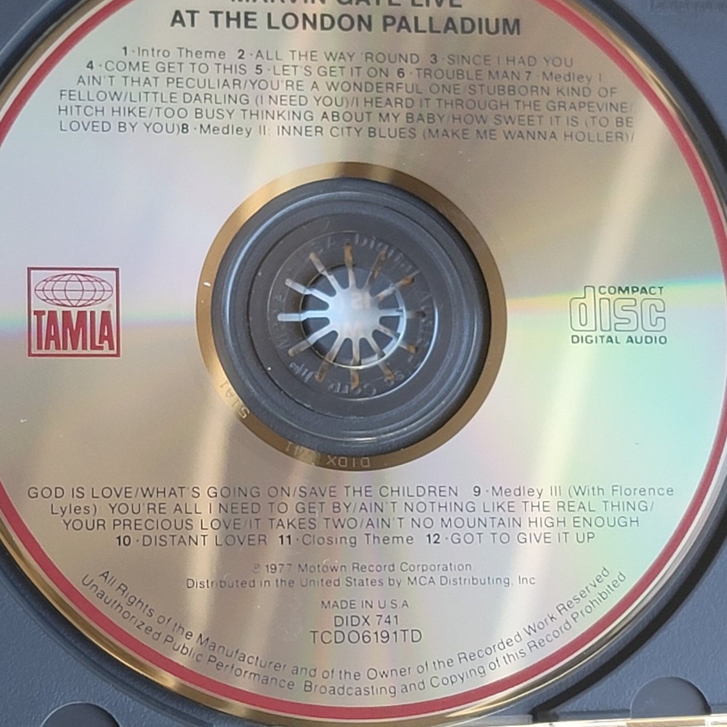 Vtg Marvin Gaye LIVE AT THE PALLADIUM CD
