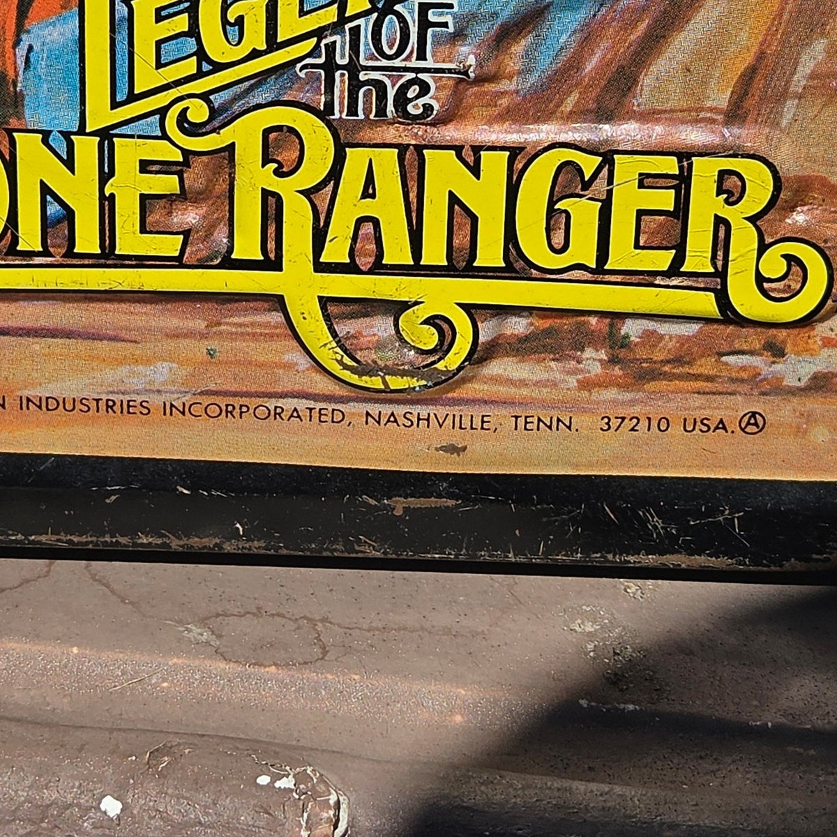 Vtg 1980 Aladdin The Legend Of The Lone Ranger Metal Lunch Box