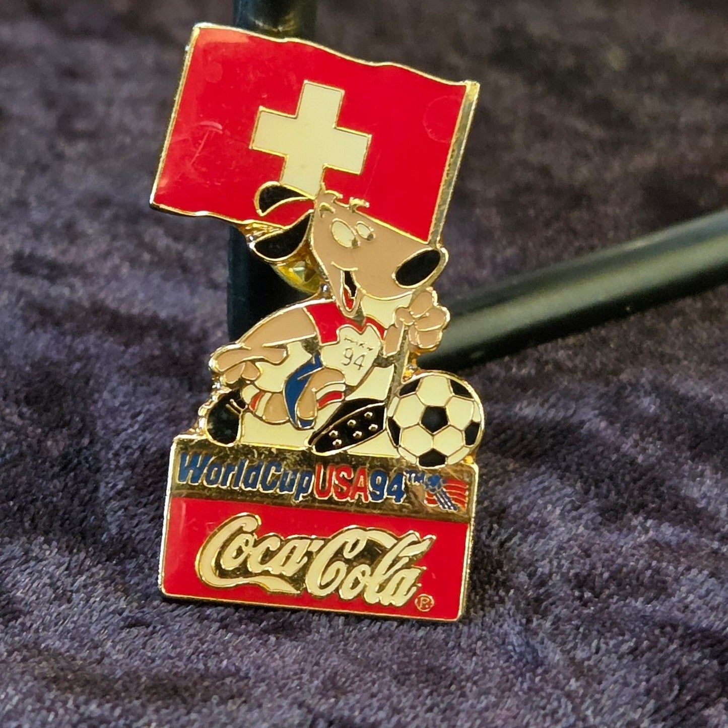 Vtg 1994 Coca-Cola Switzerland World Cup Soccer Pin