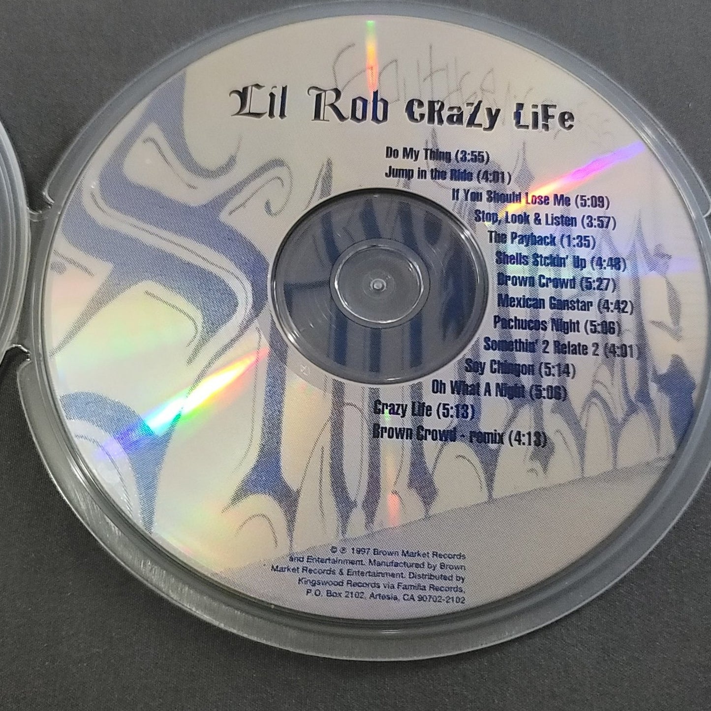 Vtg 1997 Lil Rob CRAZY LIFE CD Hip Hop Chicano Rap