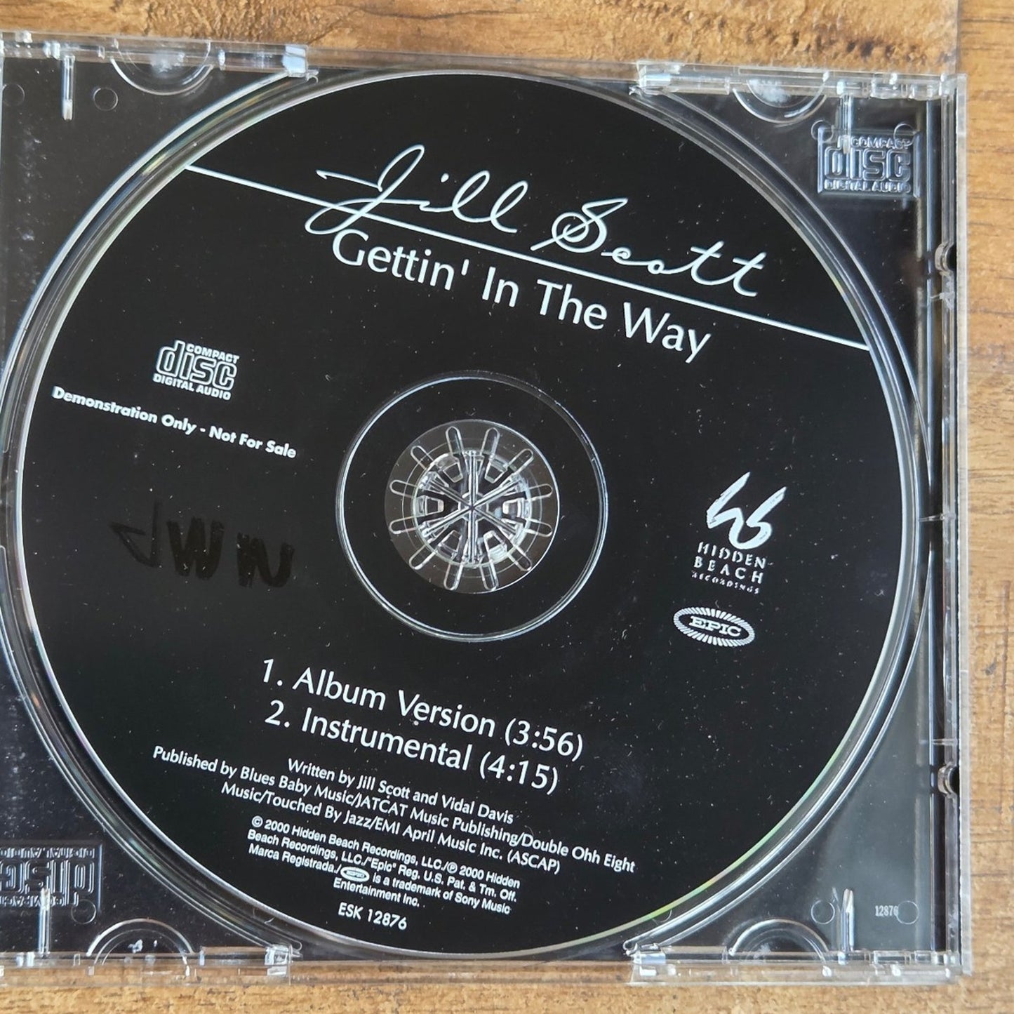 Vtg 2000 Jill Scott GETTIN' IN THE WAY CD SINGLE