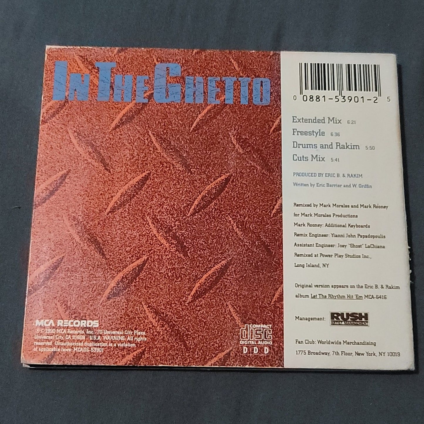 Vtg 1990 Eric B. & Rakim CD Single Rap Hip Hop