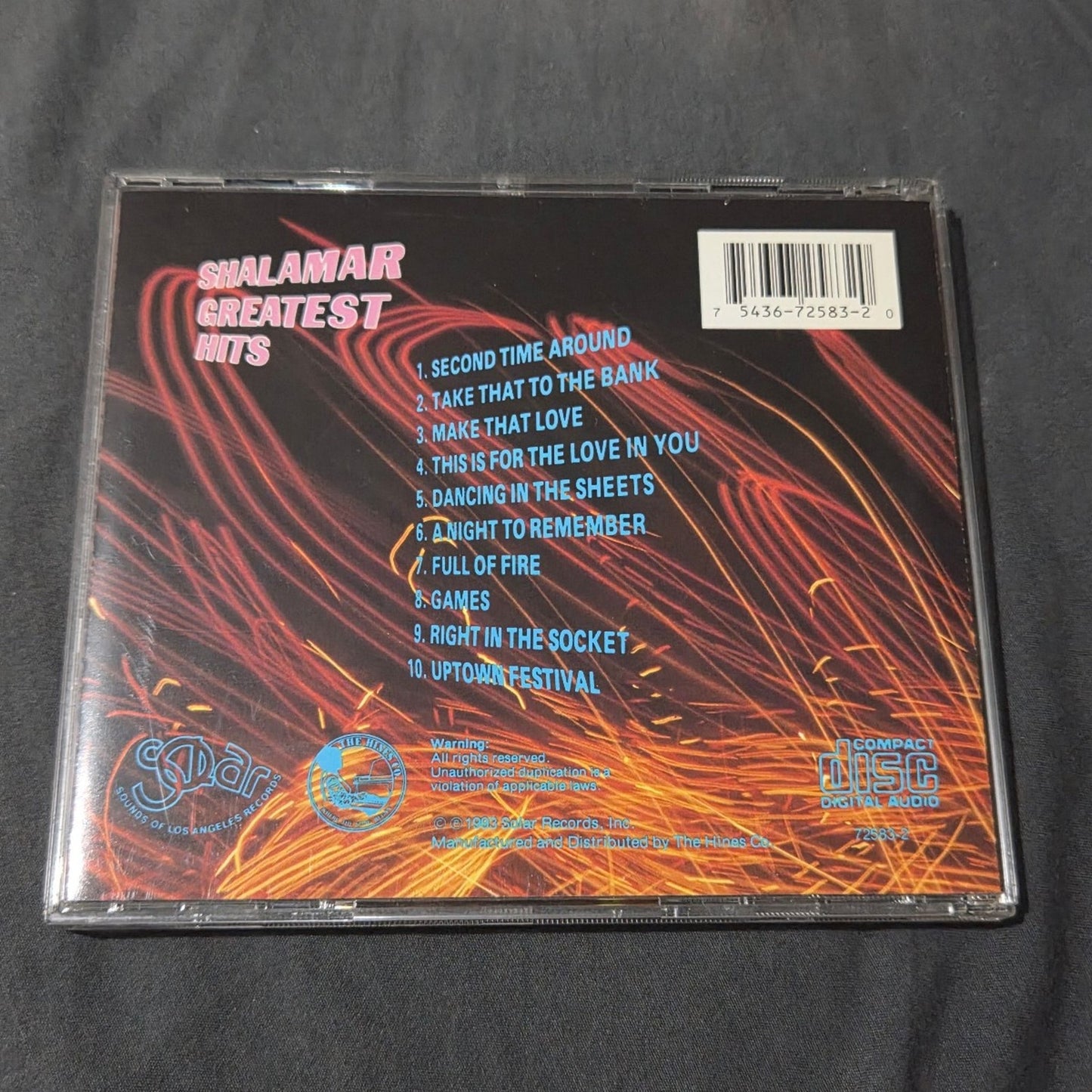 Vtg 1993 Shalamar SHALAMAR GREATEST HITS CD
