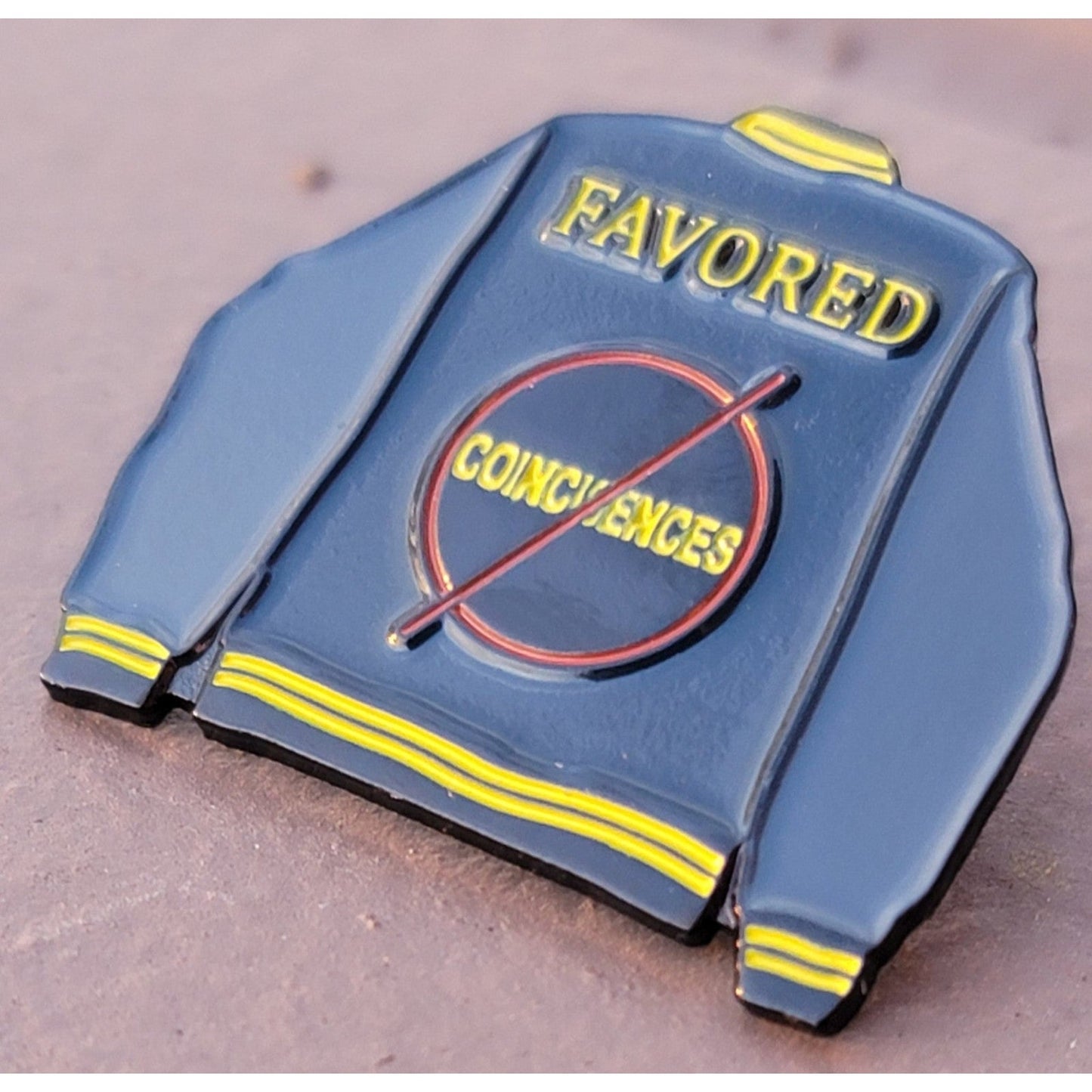 Continual Coincidences Favored Letterman Jacket Pin