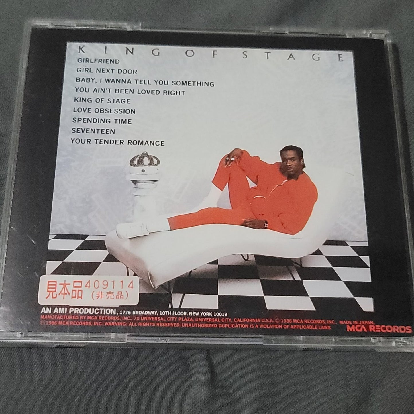 Vtg 1986 Bobby Brown KING OF STAGE Japan Sample CD