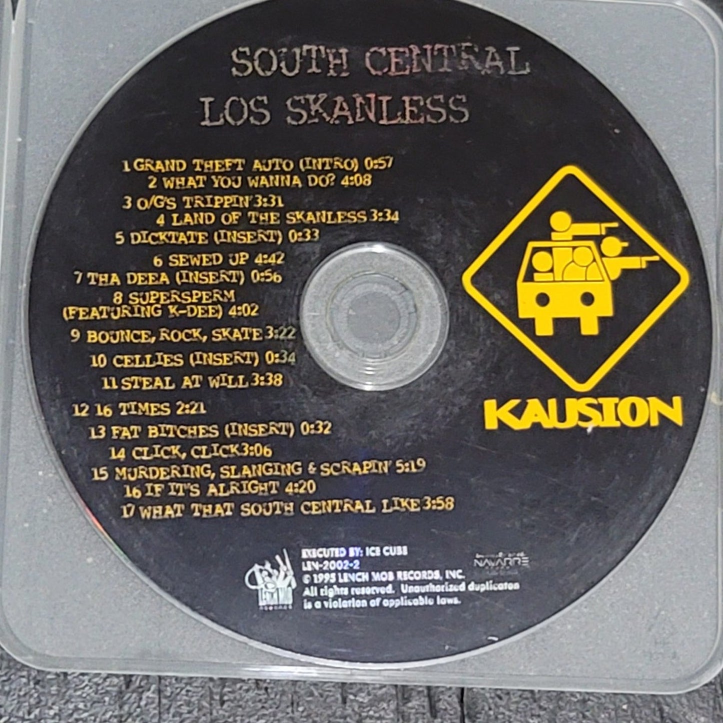 Vtg 1995 Kausion South Central Los Skanless CD Gangsta Rap Ice Cube