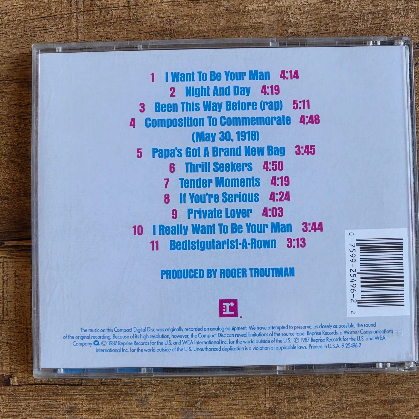 Vtg 1987 Roger UNLIMITED! CD