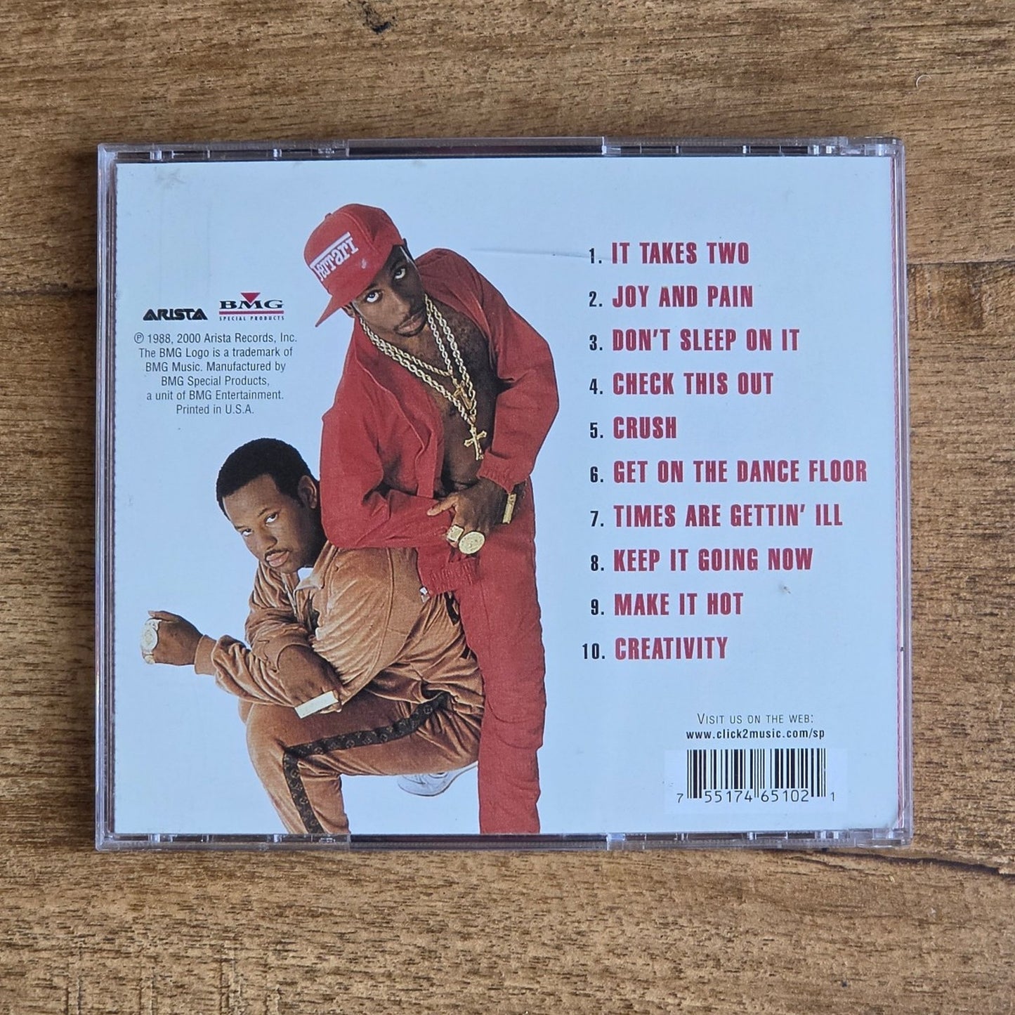 Vtg 2000 ROB BASE & DJ E-Z ROCK IT TAKES TWO CD RAP HIP HOP