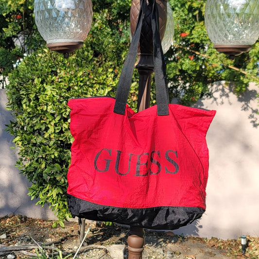 Vtg GUESS Tote Shoulder Bag