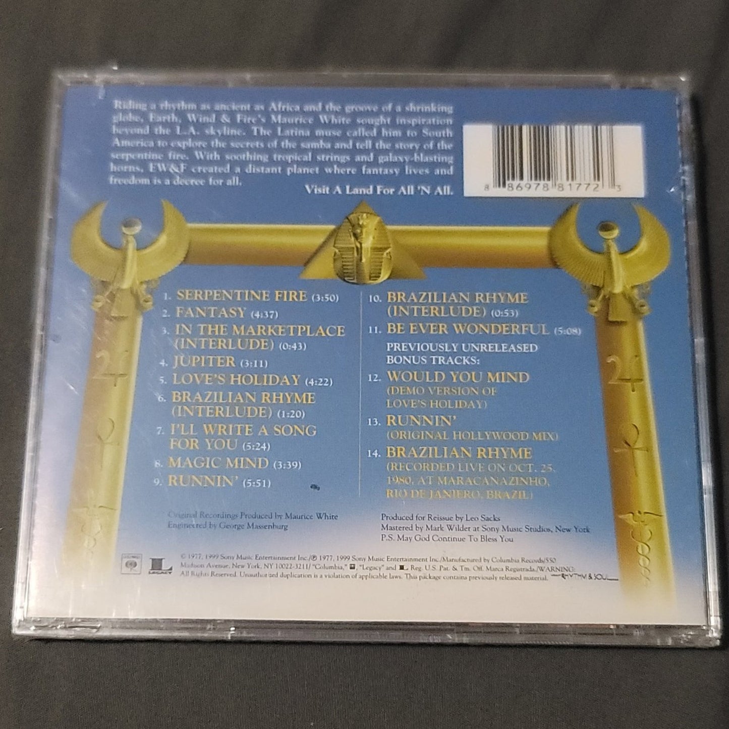 Vtg 1999 Earth, Wind & Fire ALL 'N ALL CD