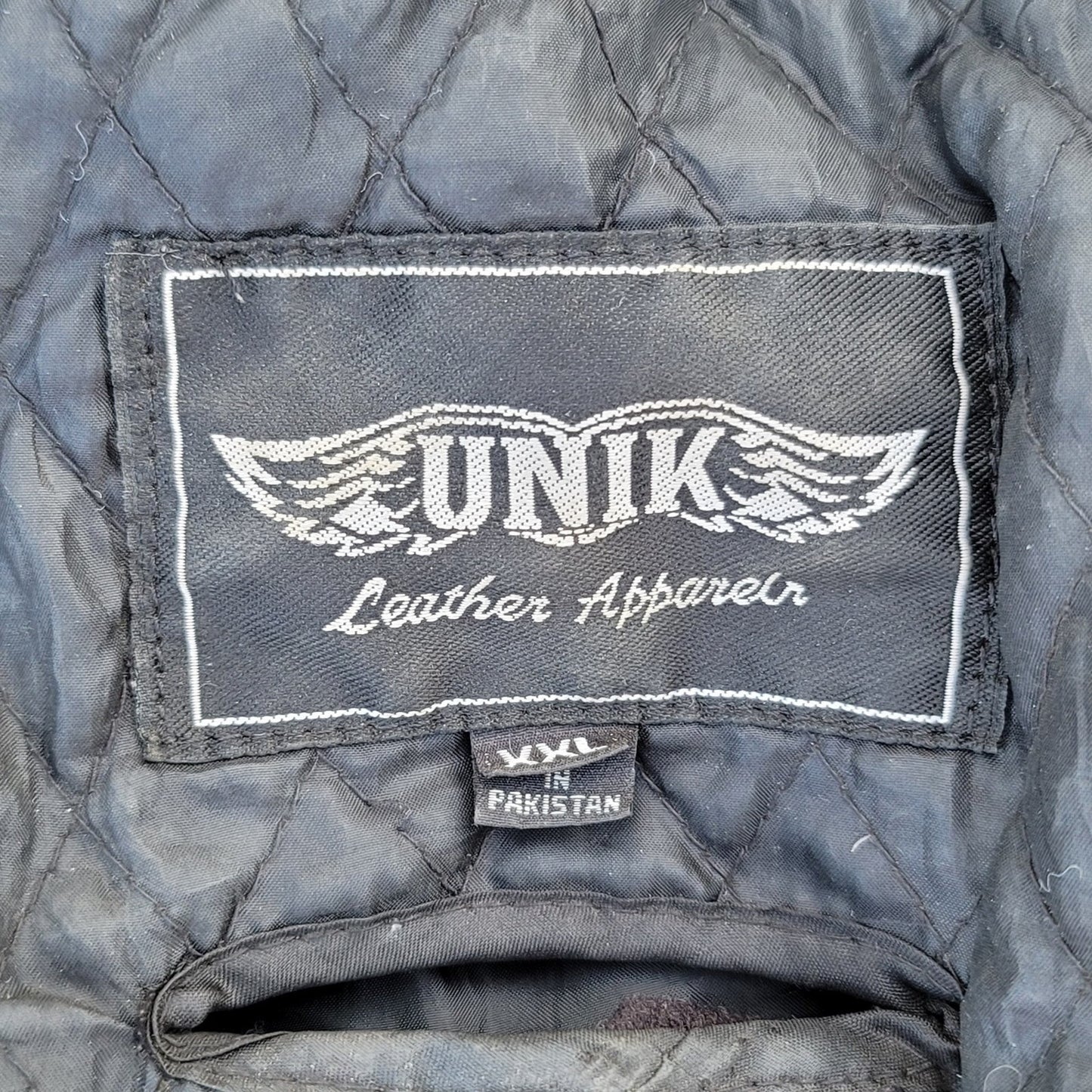 Vtg Unik Fringe Leather Motorcycle Jacket w/ Cinched Waist