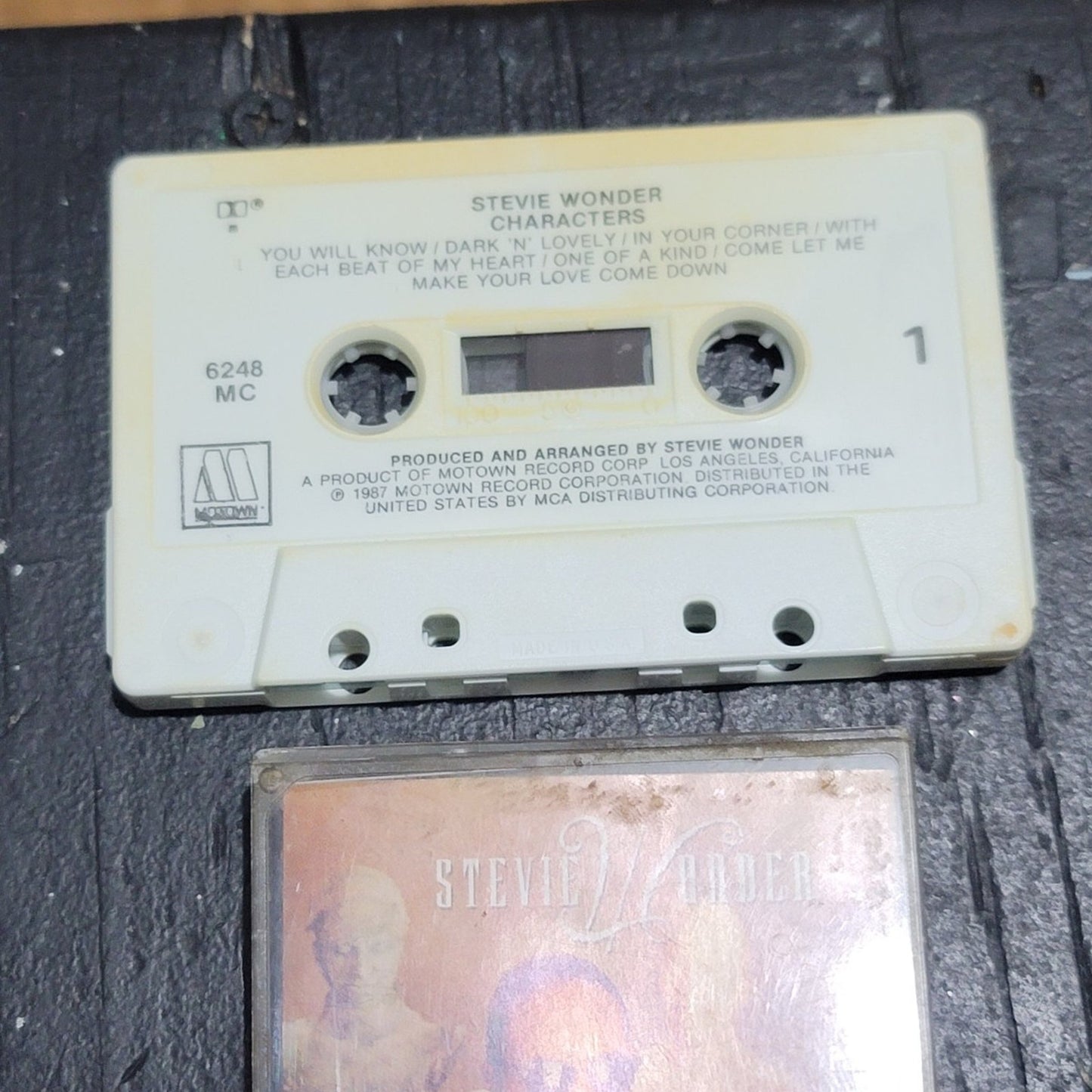 Vtg 1987 Stevie Wonder CHARACTERS Cassette Tape