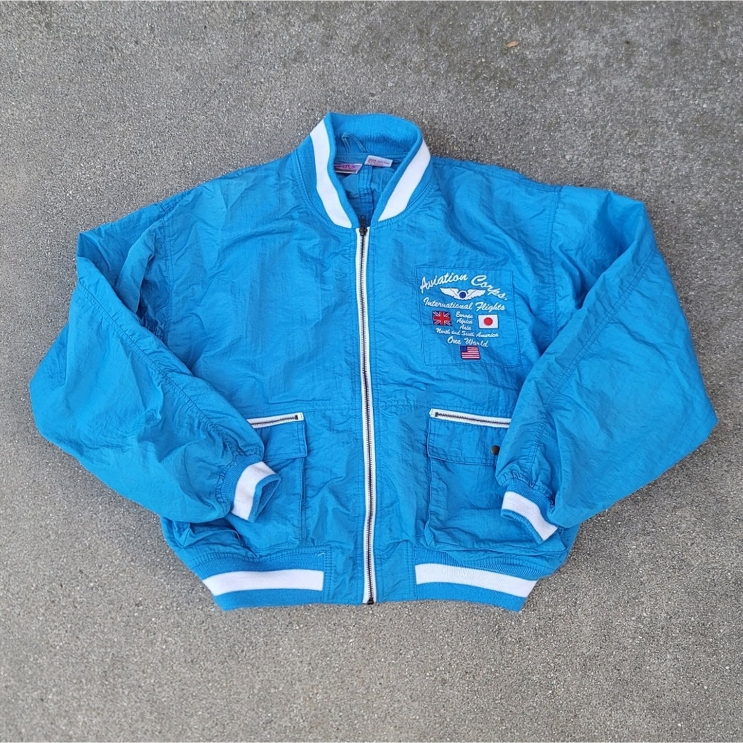Vtg Foreign Legion Aviation Corps Nylon Jacket
