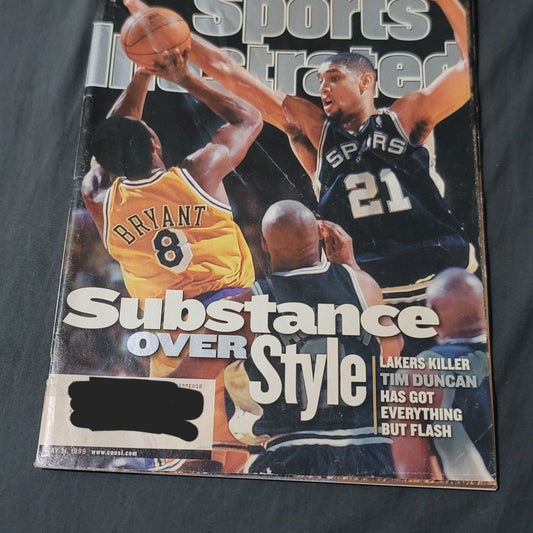 Vtg 1999 Sports Illustrated Magazine Kobe Bryant Tim Duncan Cover
