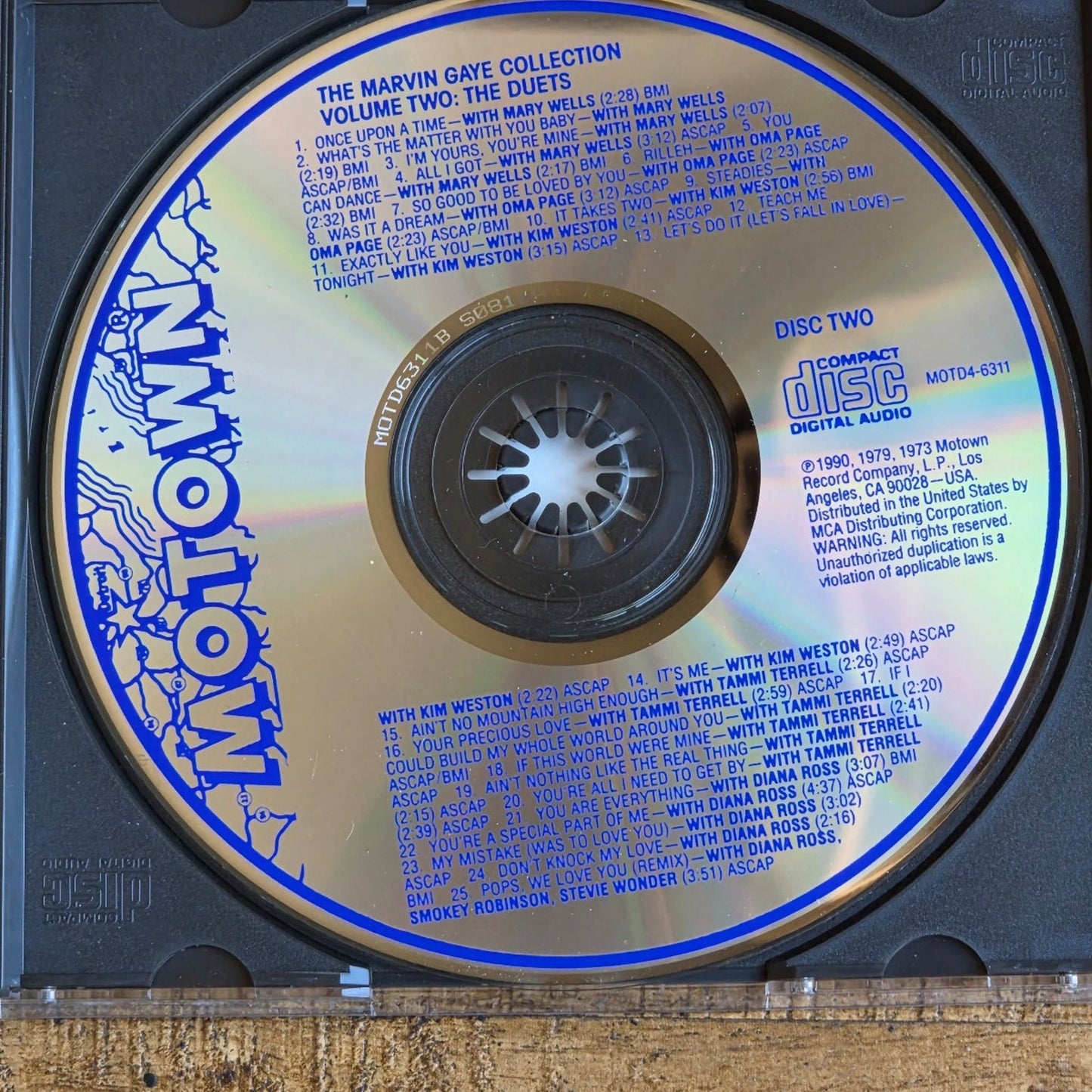 Vtg 1990 The Marvin Gaye Collection The Duets CD Volume 2