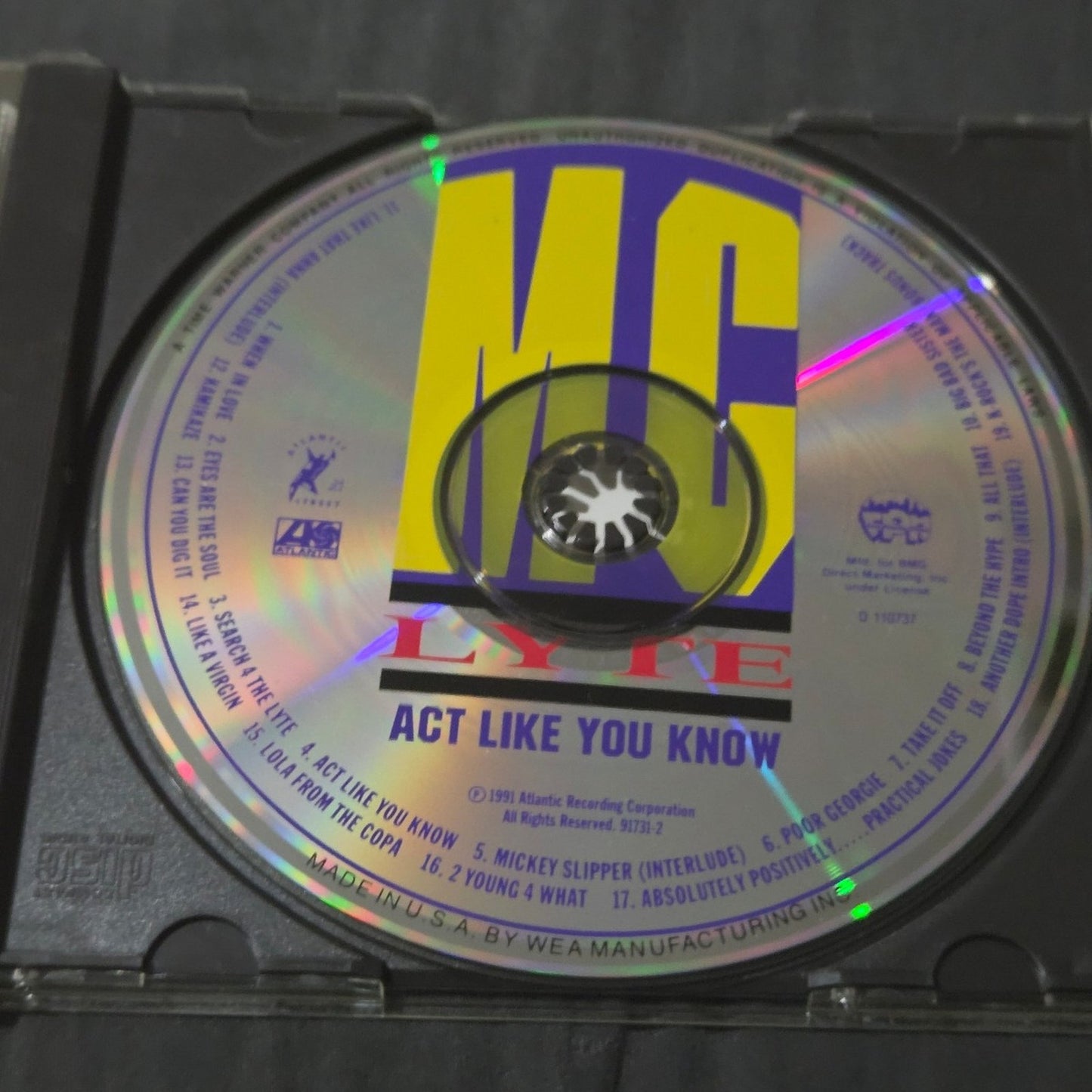 Vtg 1991 MC LYTE ACT LIKE YOU KNOW CD RAP HIP HOP