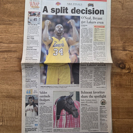 Vtg 2001 Los Angeles Lakers San Gabriel Valley Newspaper