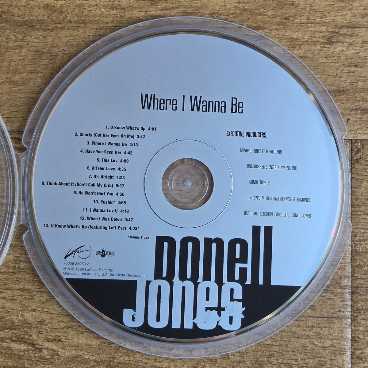 Vtg 1999 Donell Jones Where I Wanna Be CD