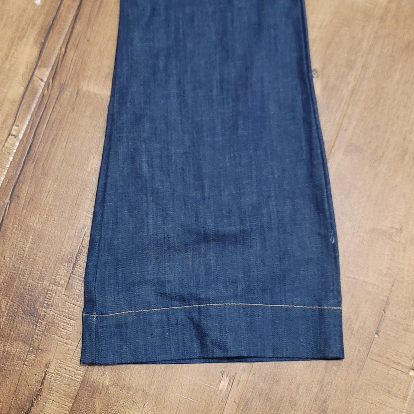Land Of Distraction 70’s Inspired Denim Flared Utility Jumpsuit