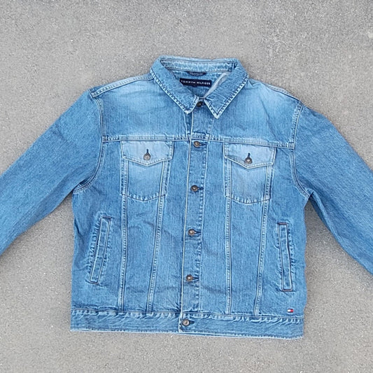 Vtg Tommy Hilfiger Denim Jean Western Jacket
