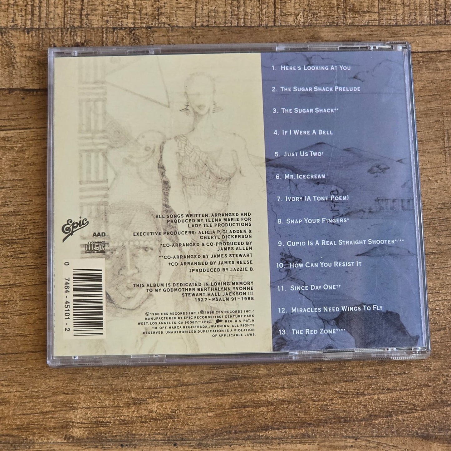 Vtg 1990 Teena Marie IVORY CD