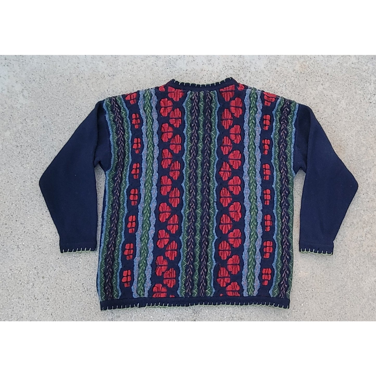 Vtg Tulchan Pure Wool Knit Cardigan Sweater